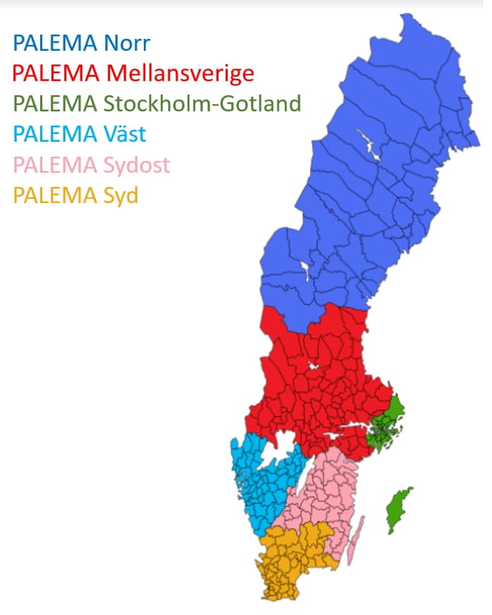 PALEMA regionala avdelningar PALEMA regionala avdelningar