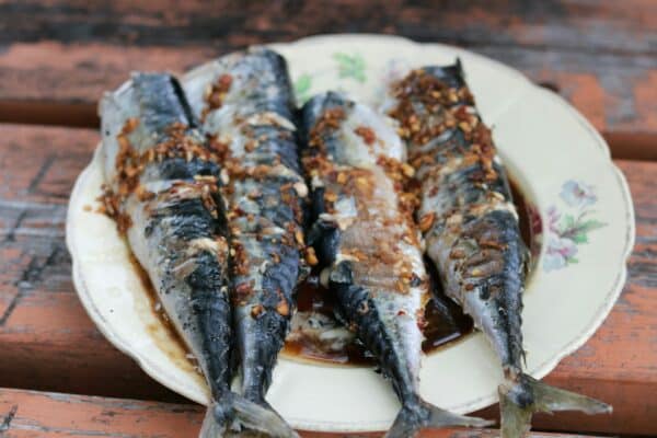 Photo By Aliyah Jamous fish on white plate