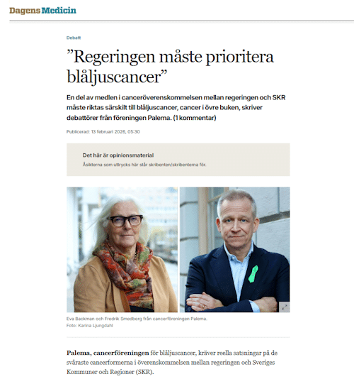PALEMA i Dagens medicin 260213 PALEMA i Dagens medicin 260213